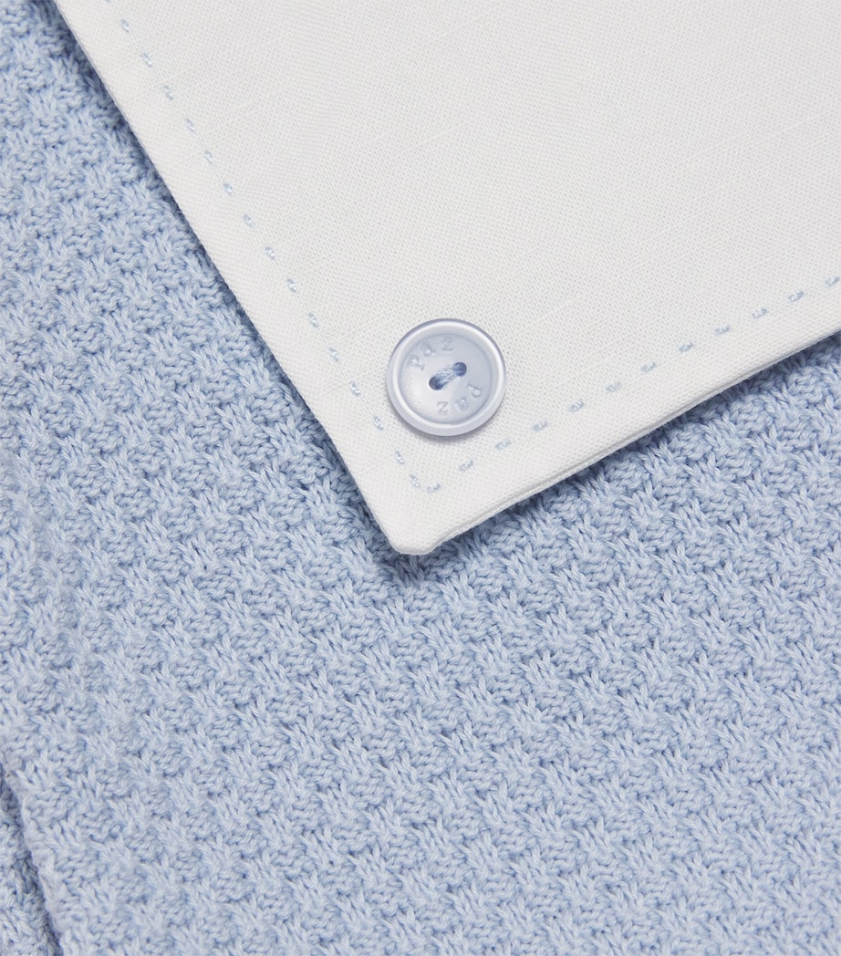 Cotton Knitted Espuma Playsuit (1-24 Months) 801 H82 SKY BLUE Image 3