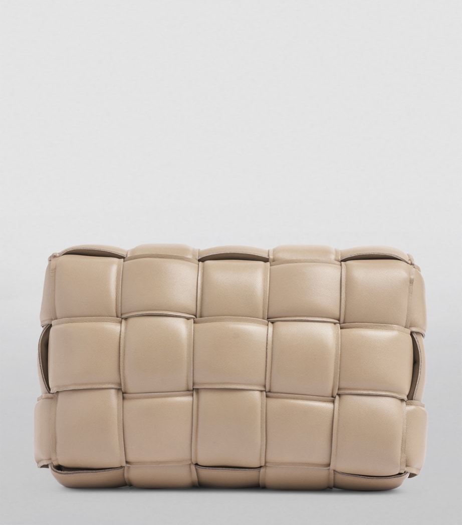 Bottega Veneta Leather Padded Cassette Cross-Body Bag Taupe Gold Image 3