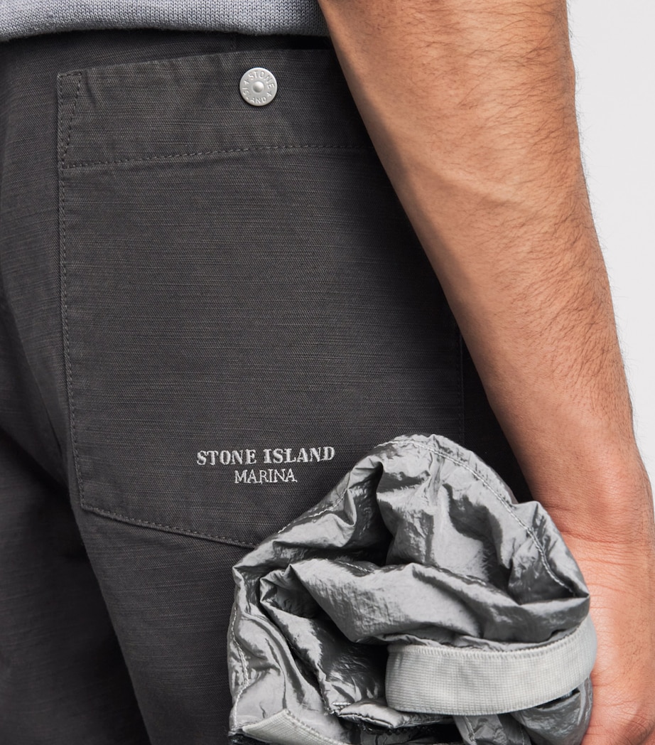 Stone Island Mens Slub Cotton Marina Trousers Image 3