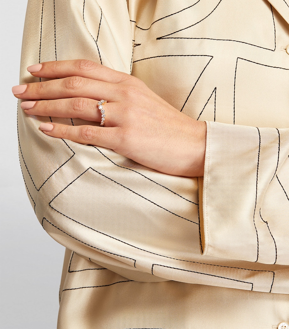 Sophie Bille Brahe Yellow Gold and Diamond Ensemble Ocean Ring Yellow Gold Image 5