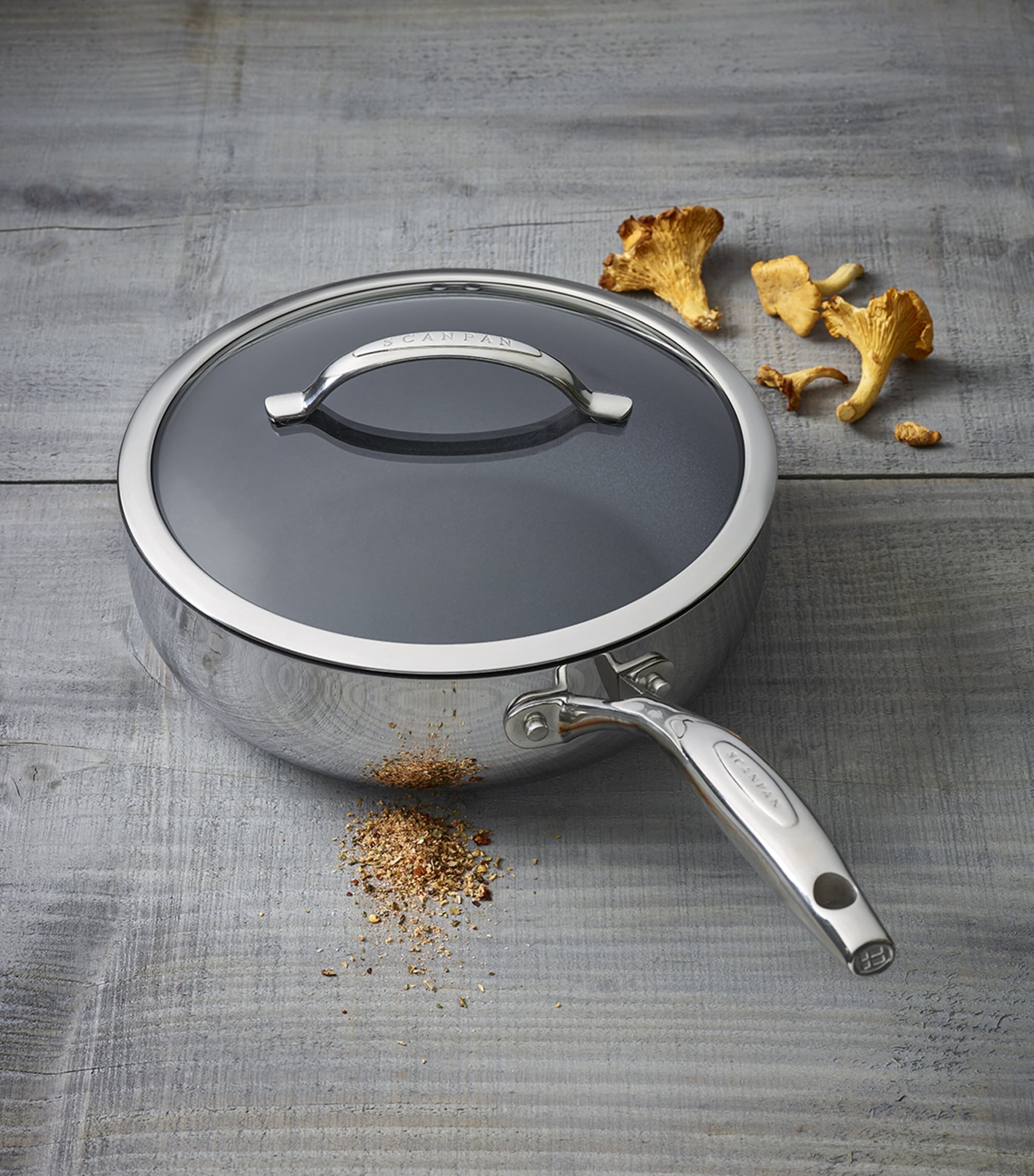 HaptIQ Deep Sauté Pan with Lid (26cm) STEEL Image 3