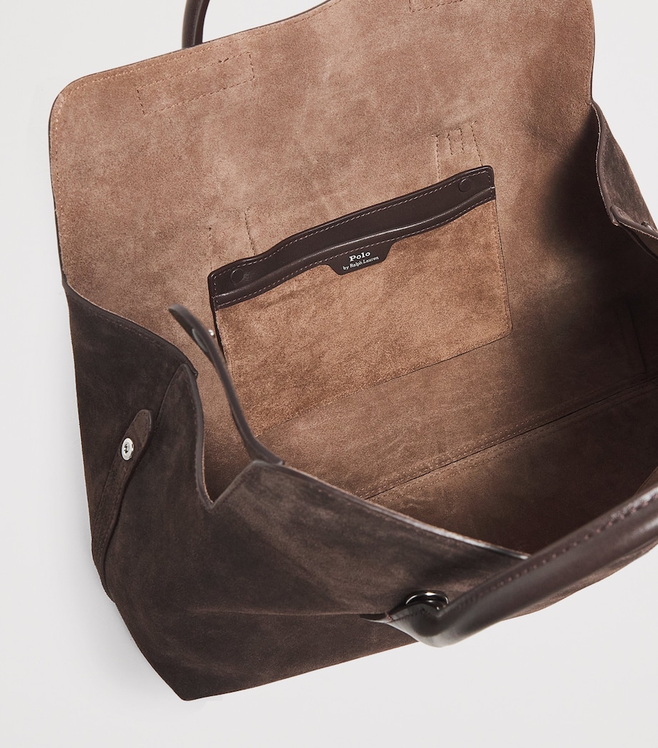 Suede Bellport Satchel Bag CHOCOLATE/TOBACCO Image 6