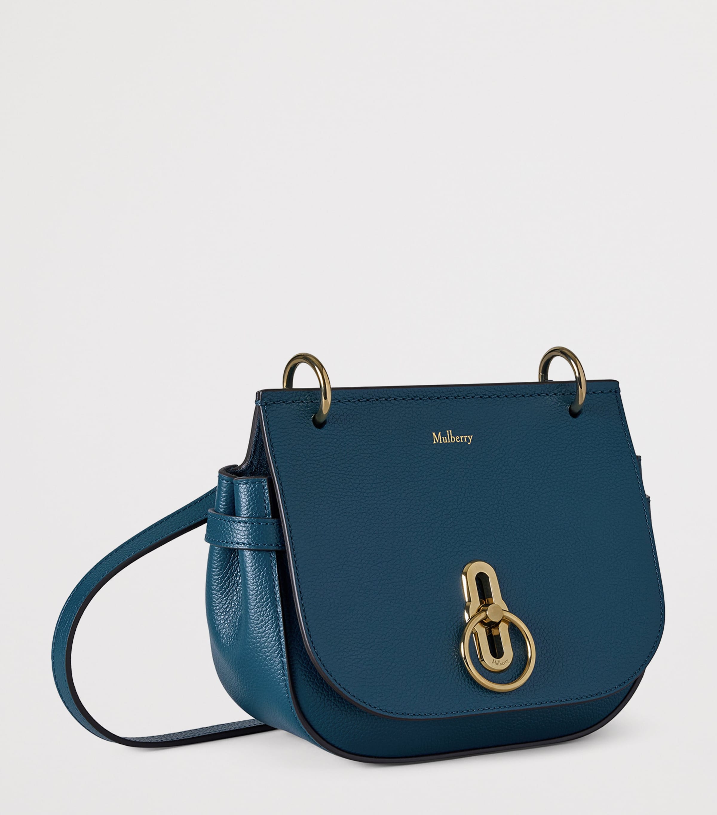 Mulberry Small Leather Amberley Satchel Cross-Body Bag Out Of The Blue Image 3