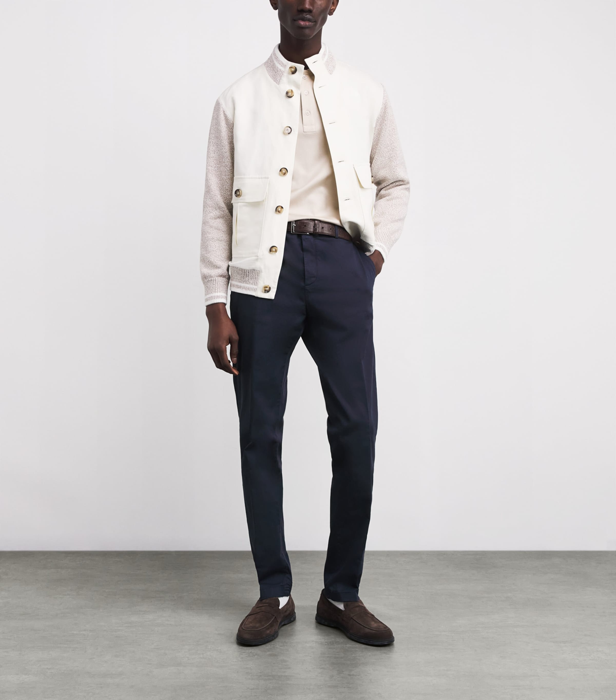 Cotton-Blend Chinos 013 BLUE Image 2