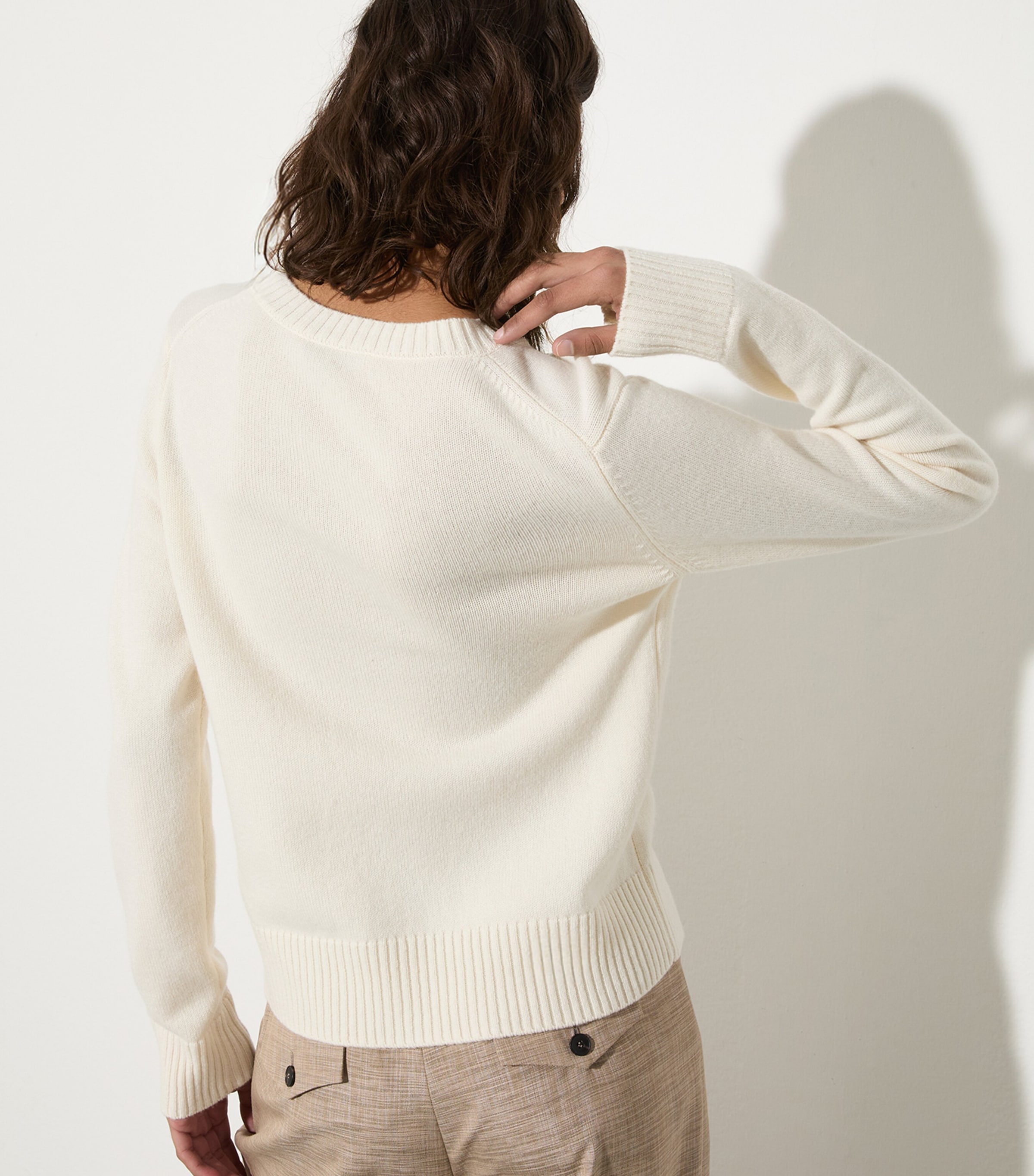 Wool-Cashmere Embroidered Sweater VANILLA Image 4