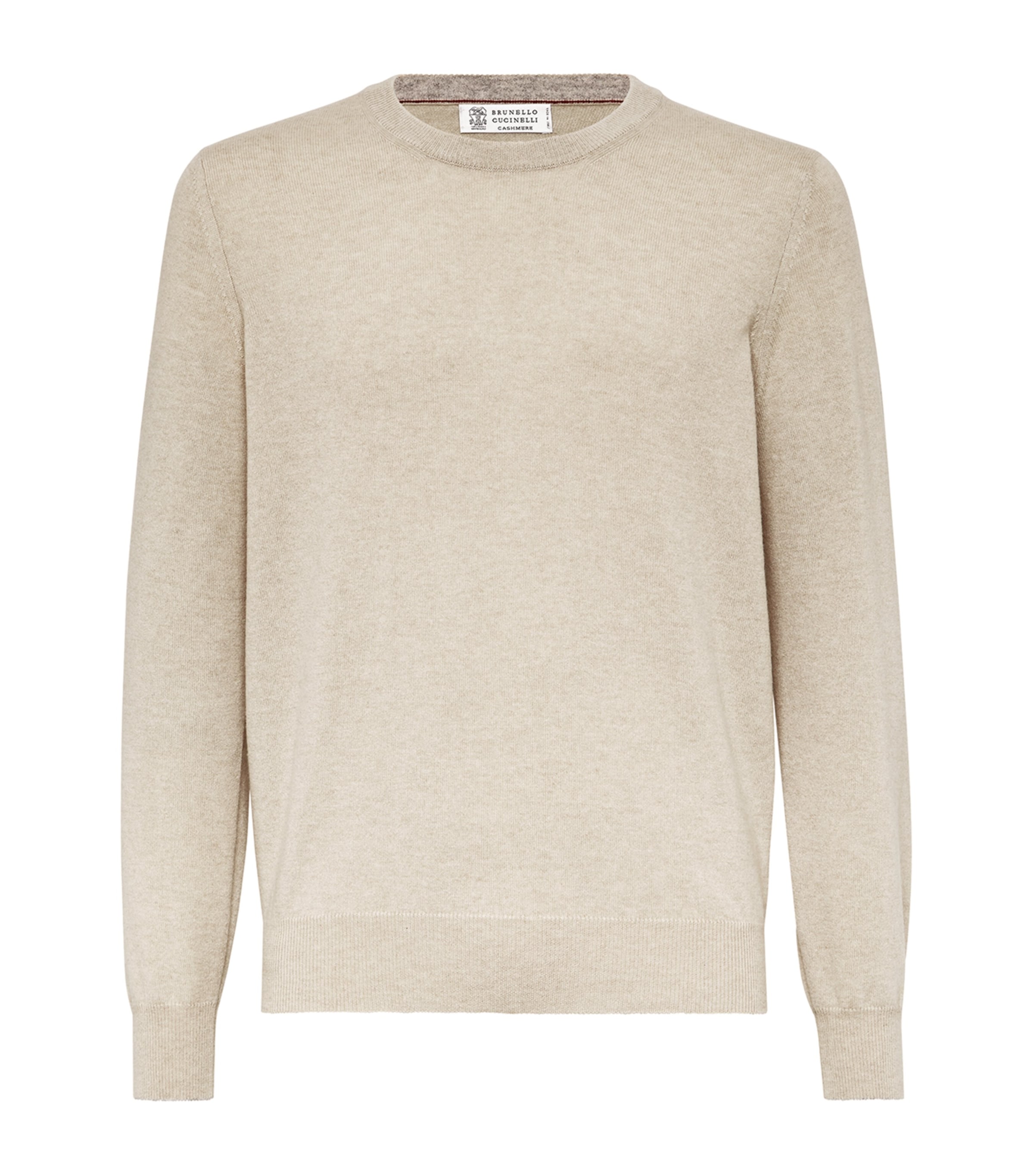 Brunello Cucinelli Cashmere Crew Neck Sweater In Neutral