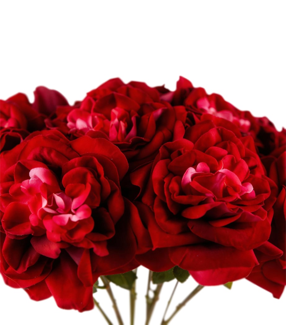 Silk-ka Artificial Rose Flower Bouquet Burgundy Image 4