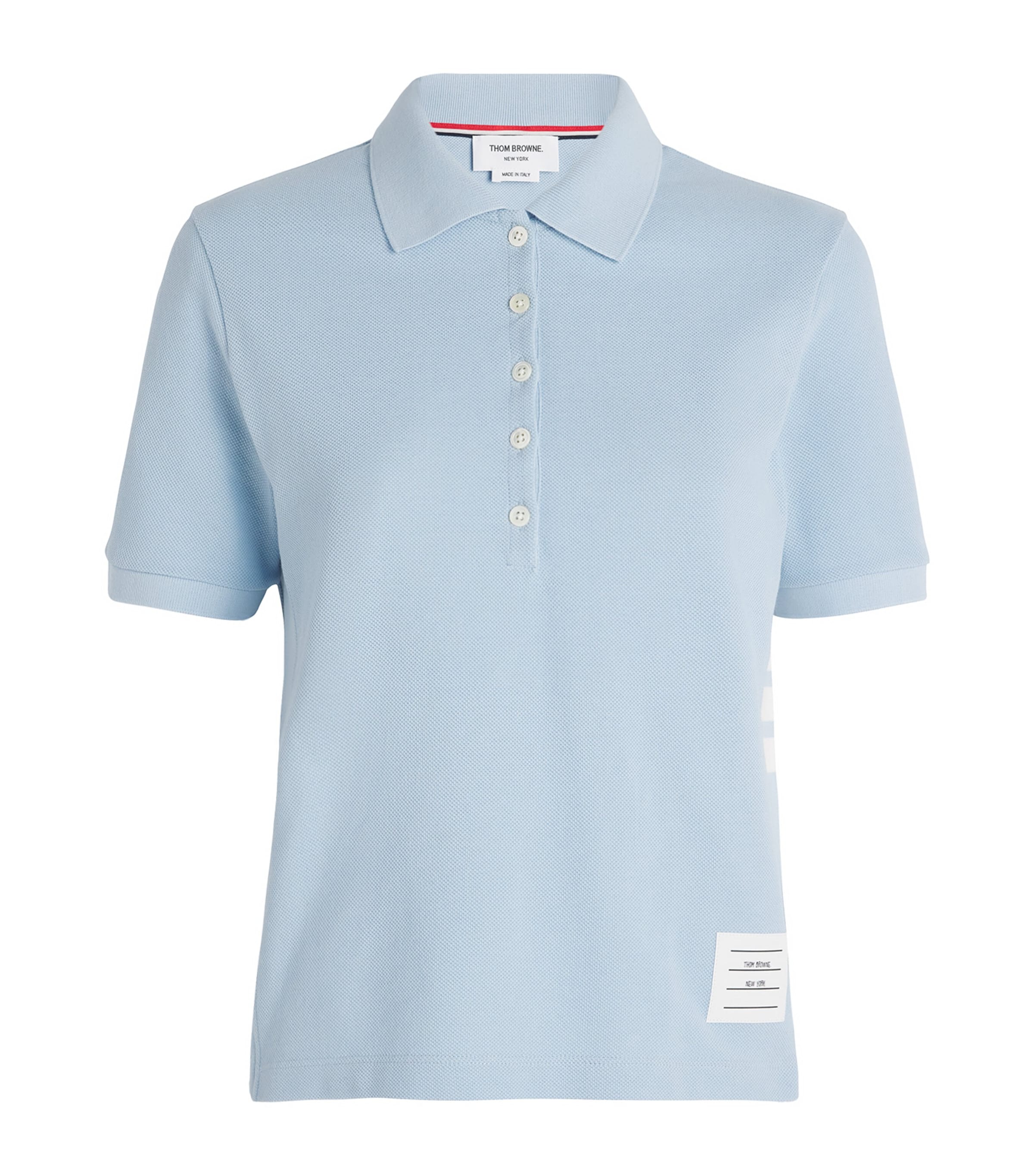 Thom Browne Cotton Polo Shirt In Blue