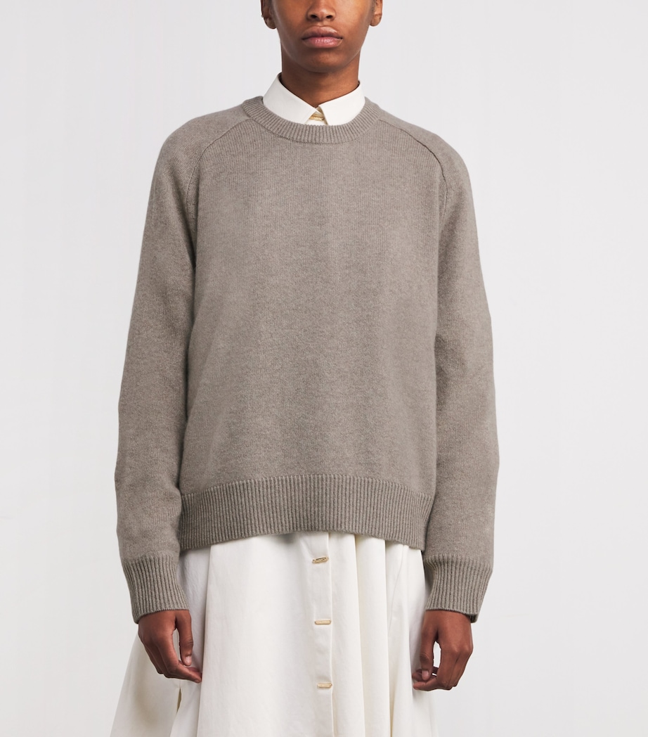 Cashmere Boyfriend Sweater GREIGE Image 3
