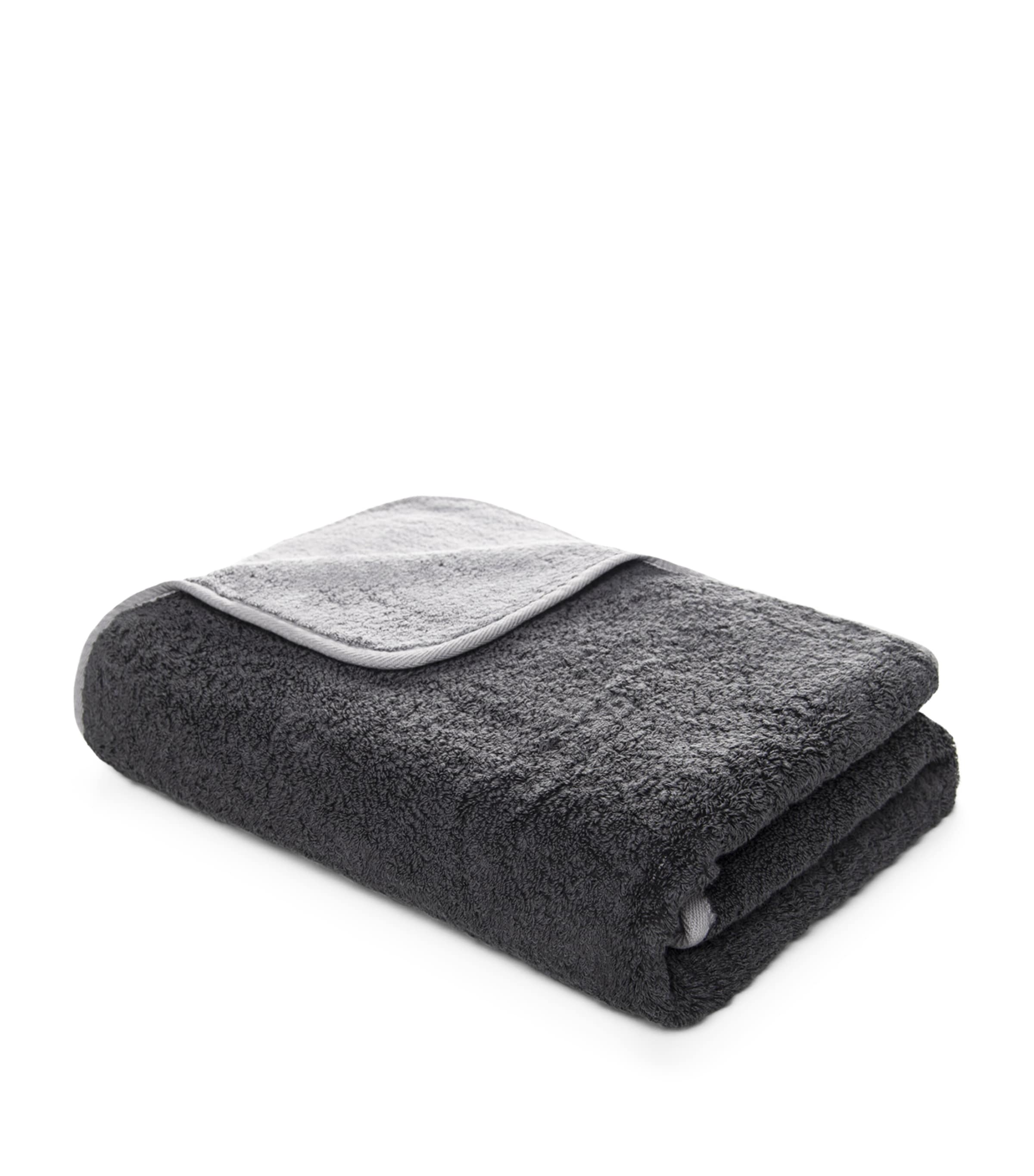 Bicolore Bath Sheet (95cm x 150cm) SILVER/STORM Image 4