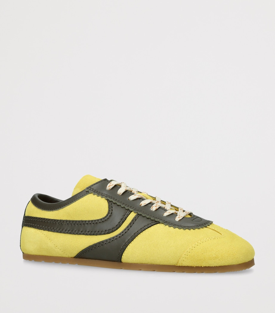 DRIES VAN NOTEN Suede Dustin Sneakers Yellow Image 3