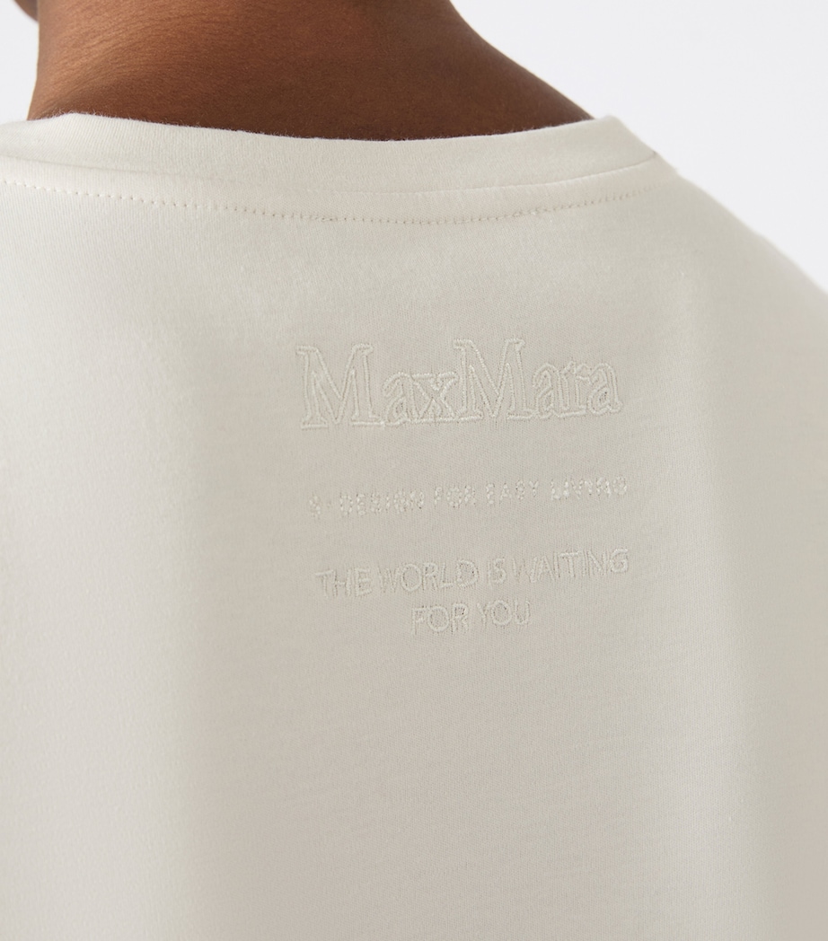 Cotton Embroidered Logo T-Shirt SAND Image 5