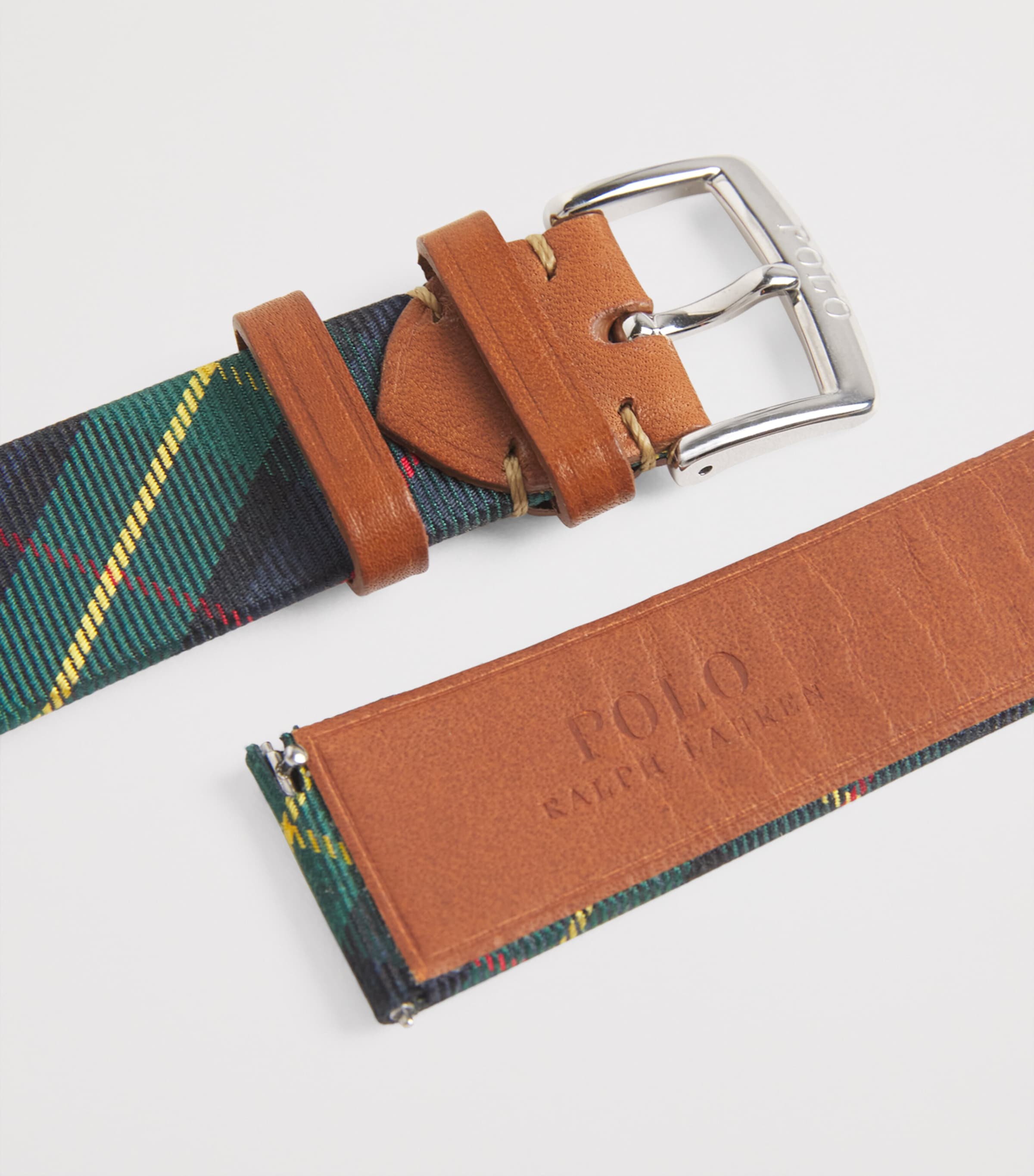 Silk Tartan Watch Strap (19mm) MULTI TART Image 2