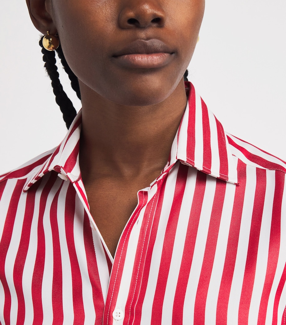 Stripe Boyfriend Shirt MAPLE RED STRIP Image 6
