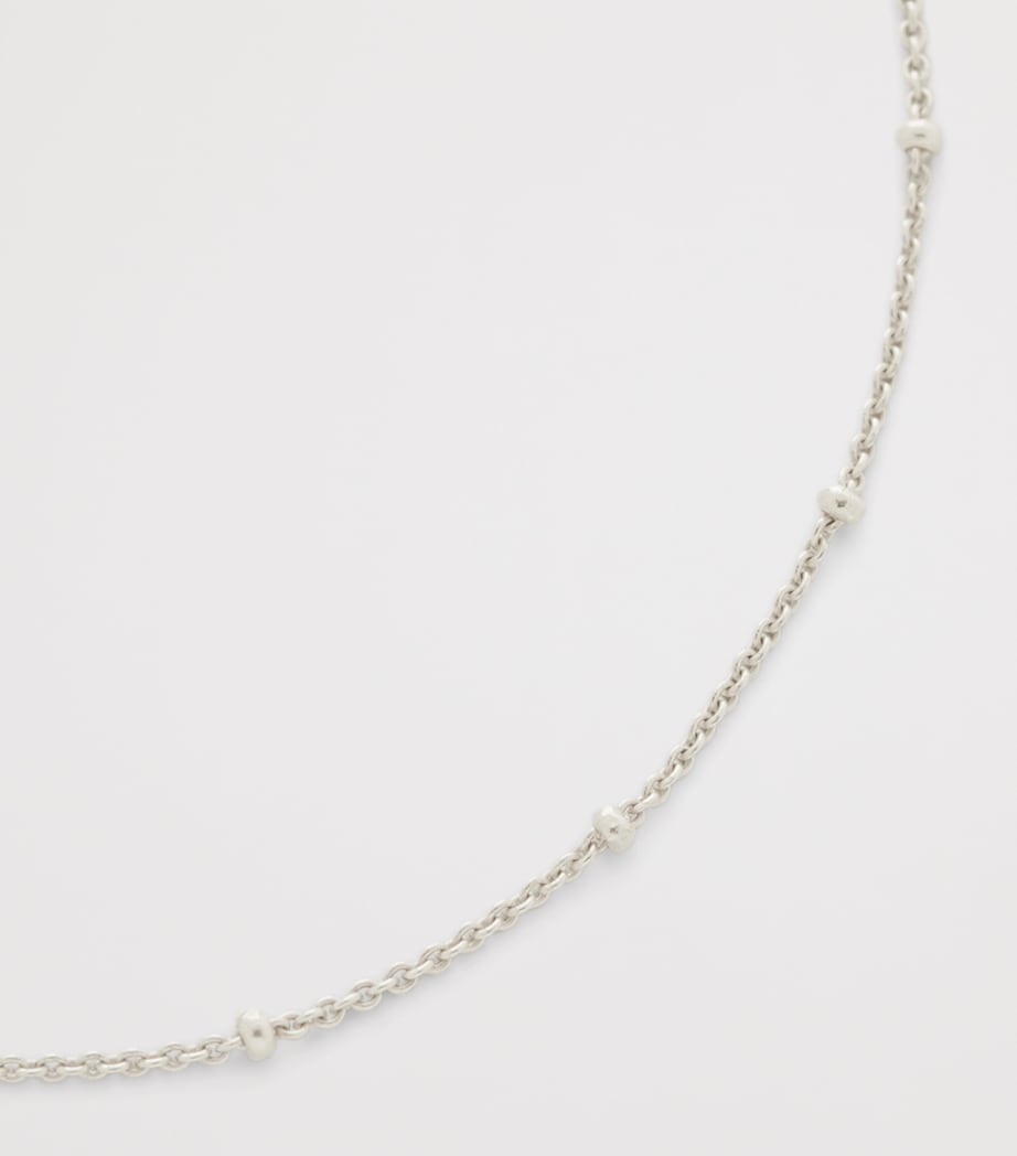 Monica Vinader Sterling Silver Beaded Chain Necklace (46cm) Sterling Silver Image 2