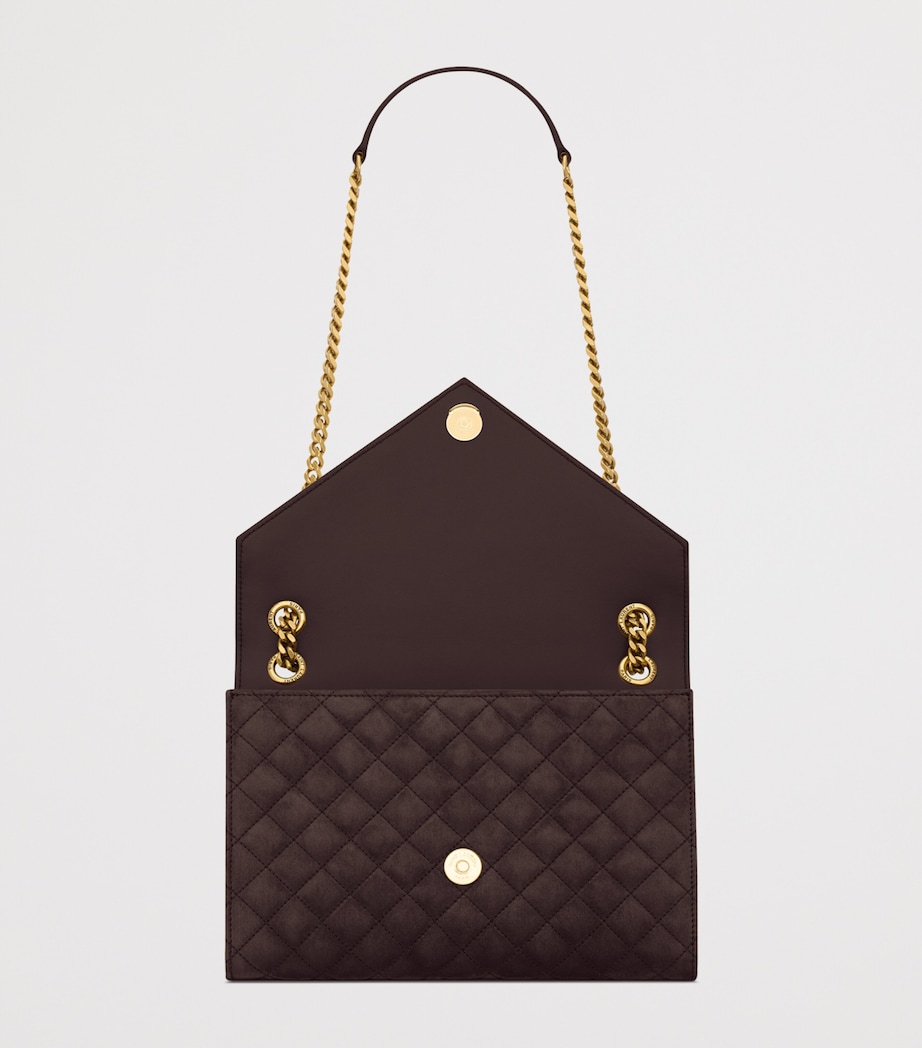 Saint Laurent Medium Suede Envelope Matelassé Shoulder Bag Image 3