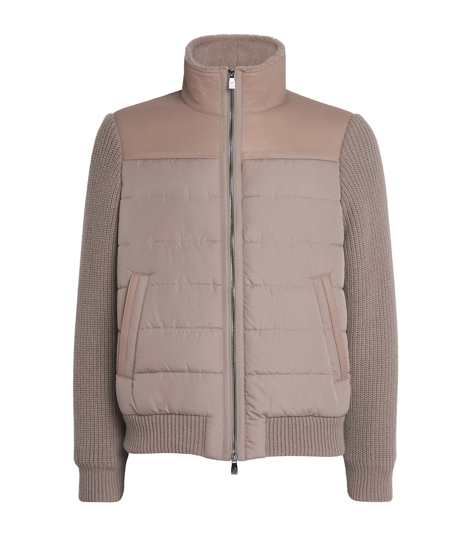 Shearling-Trim Padded Jacket 033 NATURAL/ BEIGE Image 1