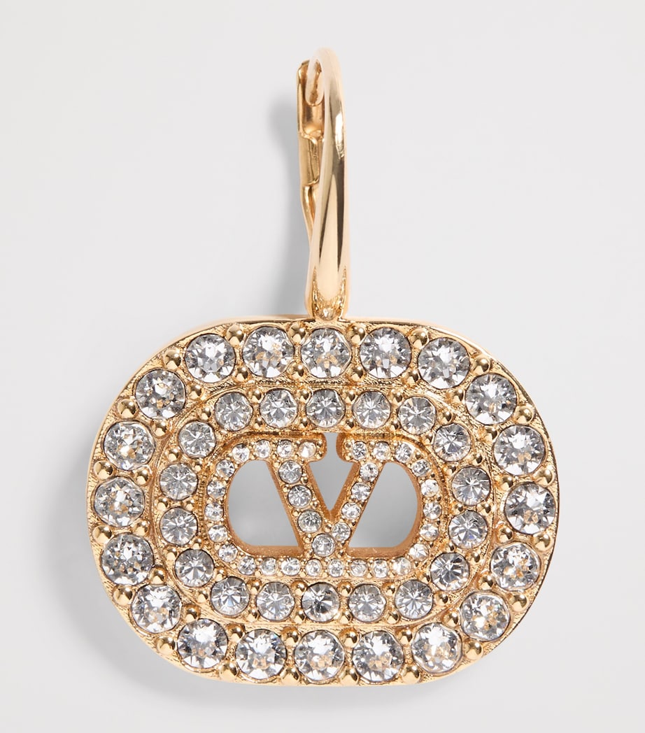 Valentino Garavani Embellished VLogo Signature Drop Earrings Image 5