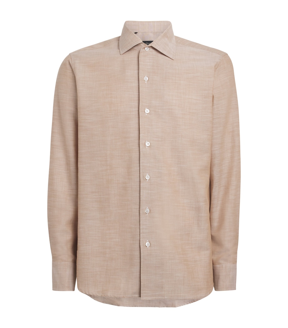 Brioni Mens Cotton Button-Up Shirt Image 1