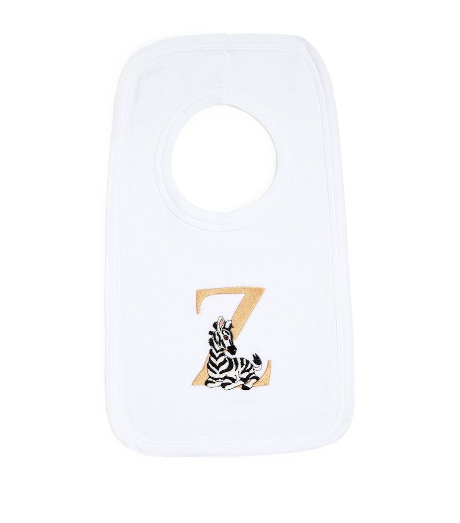 Cotton 'Z' Monogram Bib WHITE Image 1