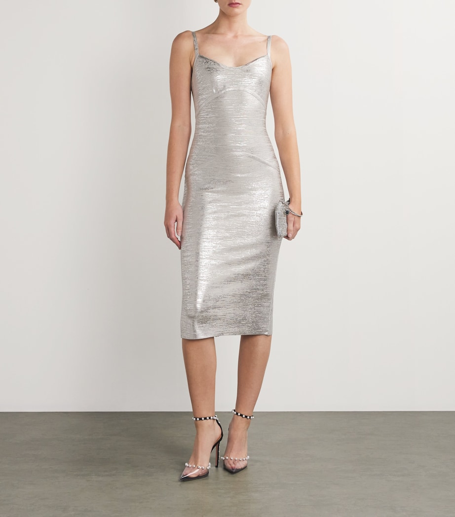 Herv Lger Silver The Ivy Midi Dress | Harrods KR Herv Lger Silver The Ivy Midi Dress | Harrods KR