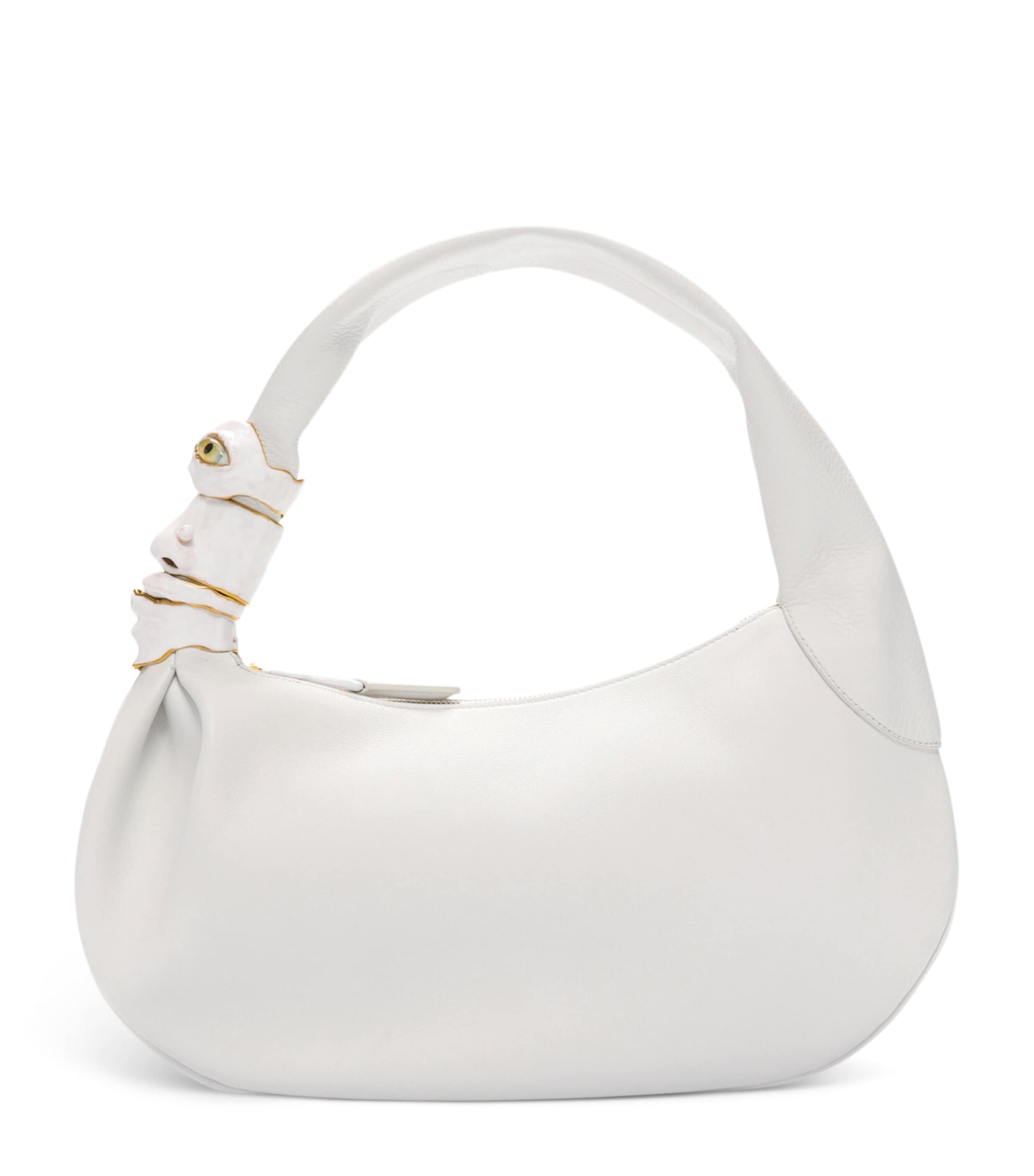 Schiaparelli Calfskin Soufflé Baguette Shoulder Bag White Image 1