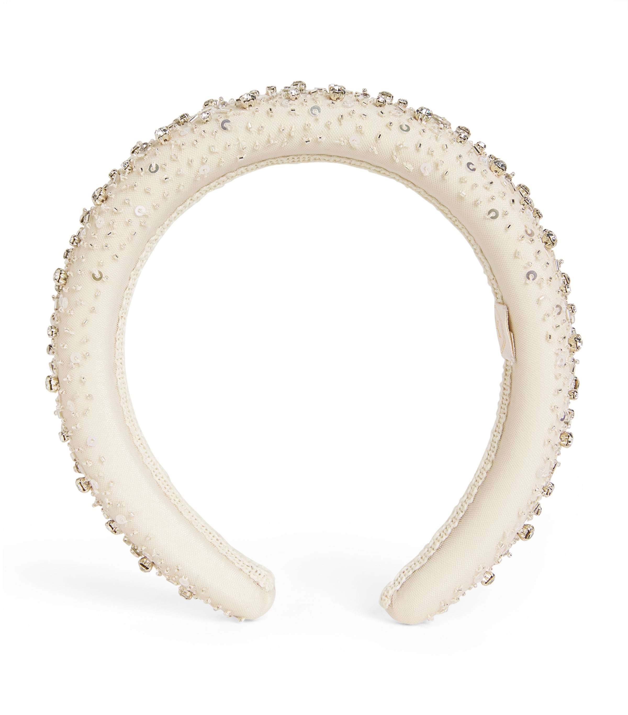 Shop Maison Ava Embellished Headband In Ivory