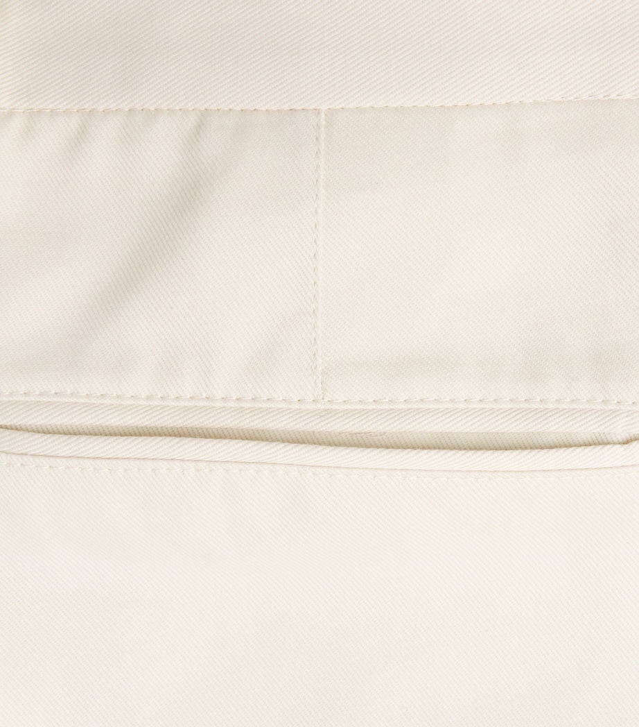 Corneliani Mens Cotton-Cashmere Trousers Natural / Beige Image 6