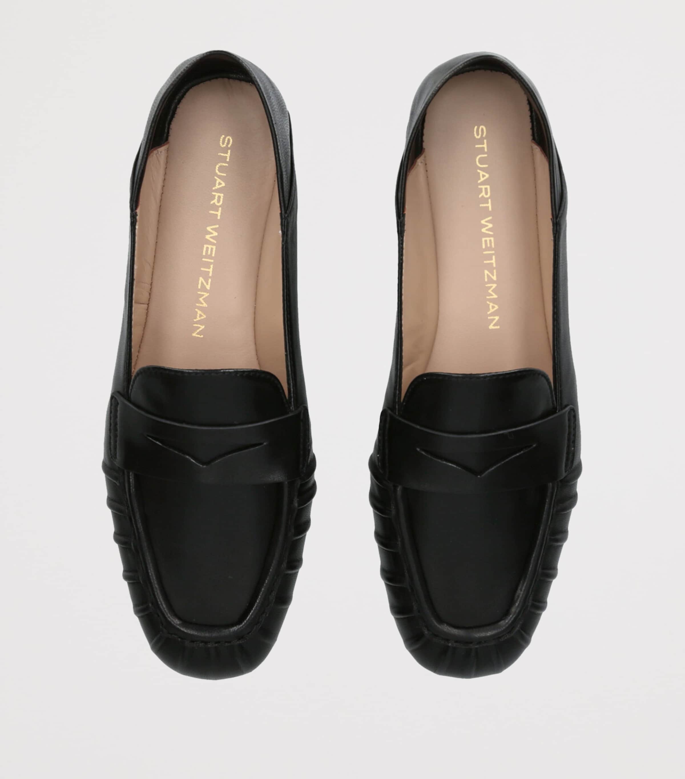 ローファー・オックスフォード Stuart Weitzman Black leather Brooks loafers (SK698 BLK) STUART WEITZMAN Brooks collapsible-heel leather loafers