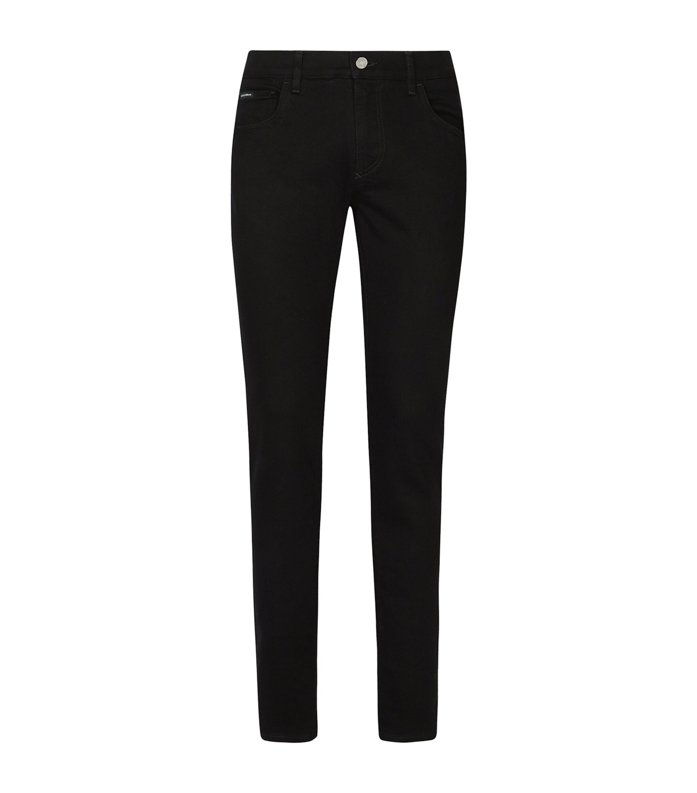 Dolce & Gabbana Black Regular Flat Front Pants