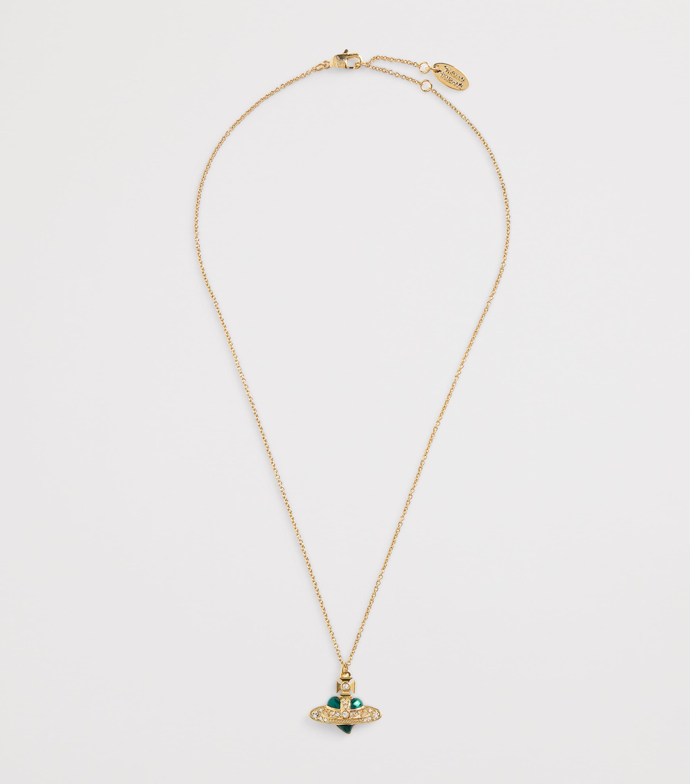 Diamante Heart Necklace GOLD/QUARTZ CRYSTAL Image 3