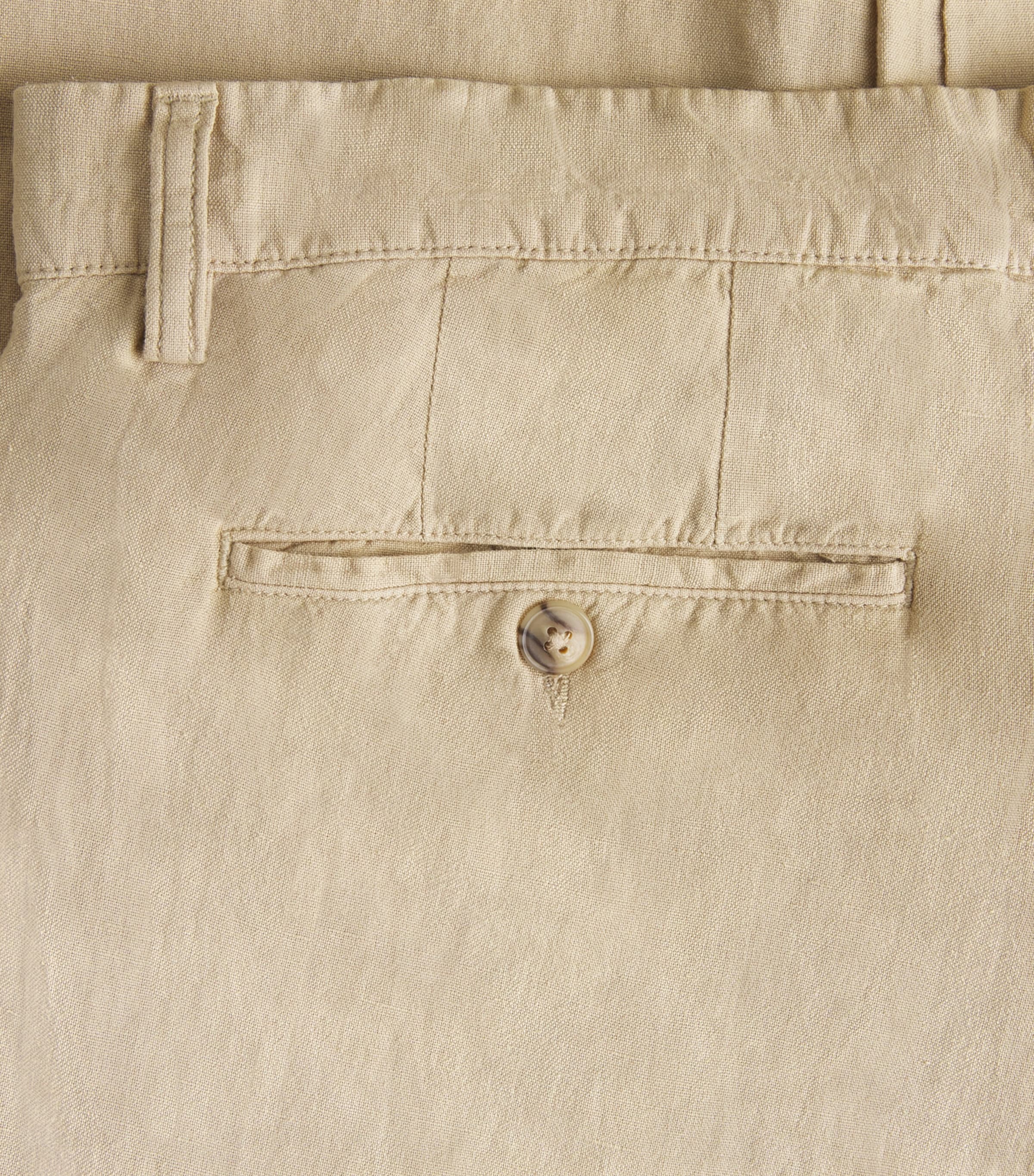Polo Ralph Lauren Mens Linen-Cotton Straight Trousers Coastal Beige Image 6