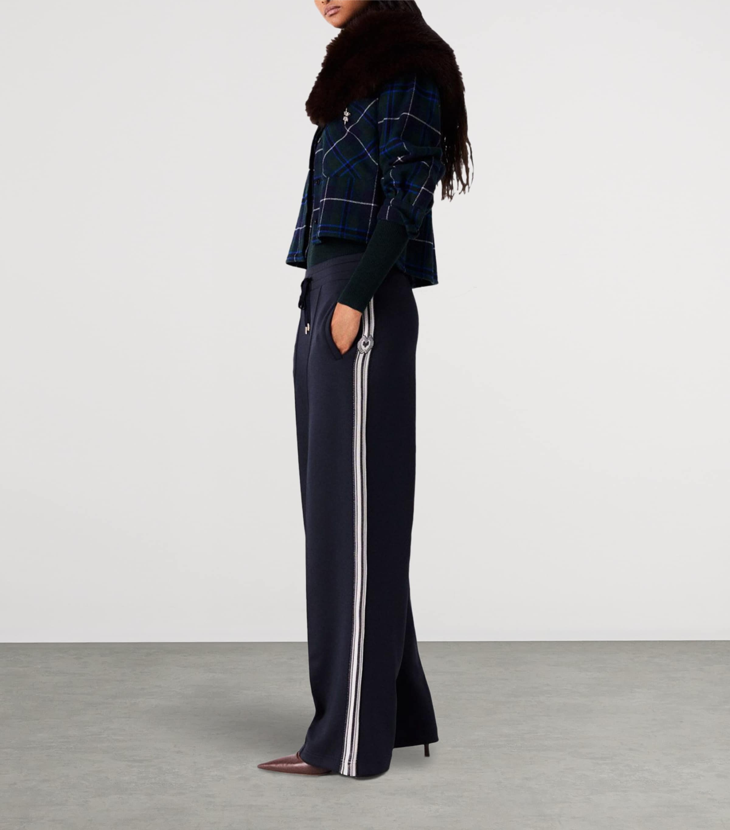 Maje Womens Drawstring Sweatpants Navy Image 3