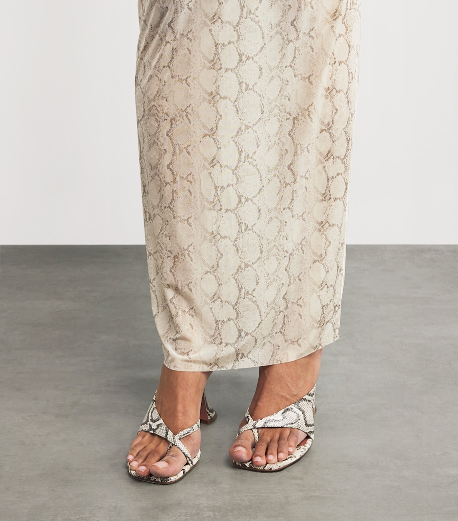 Milky Sheer Maxi Skirt STONE PASTEL SNAKE P Image 6