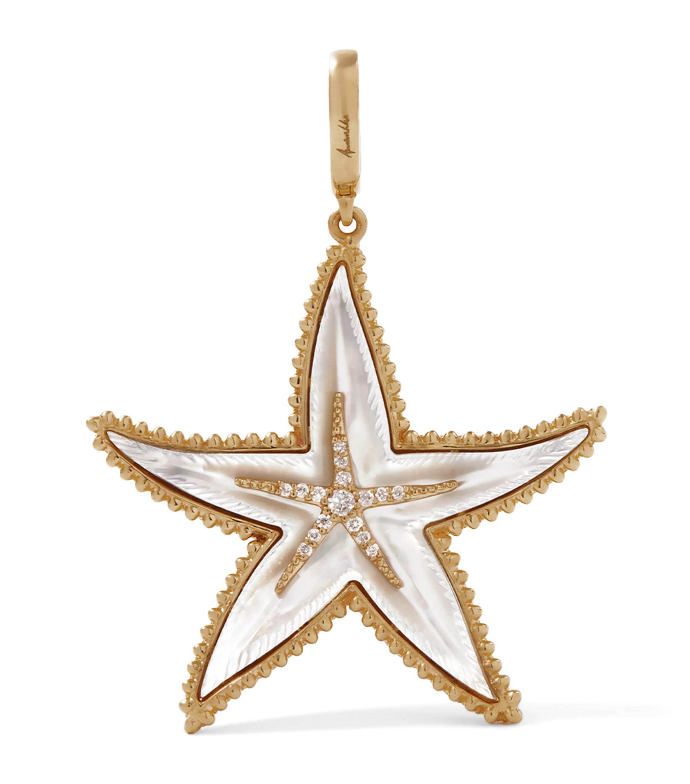 Annoushka Yellow Gold and Diamond Mythology Starfish Pendant Image 1