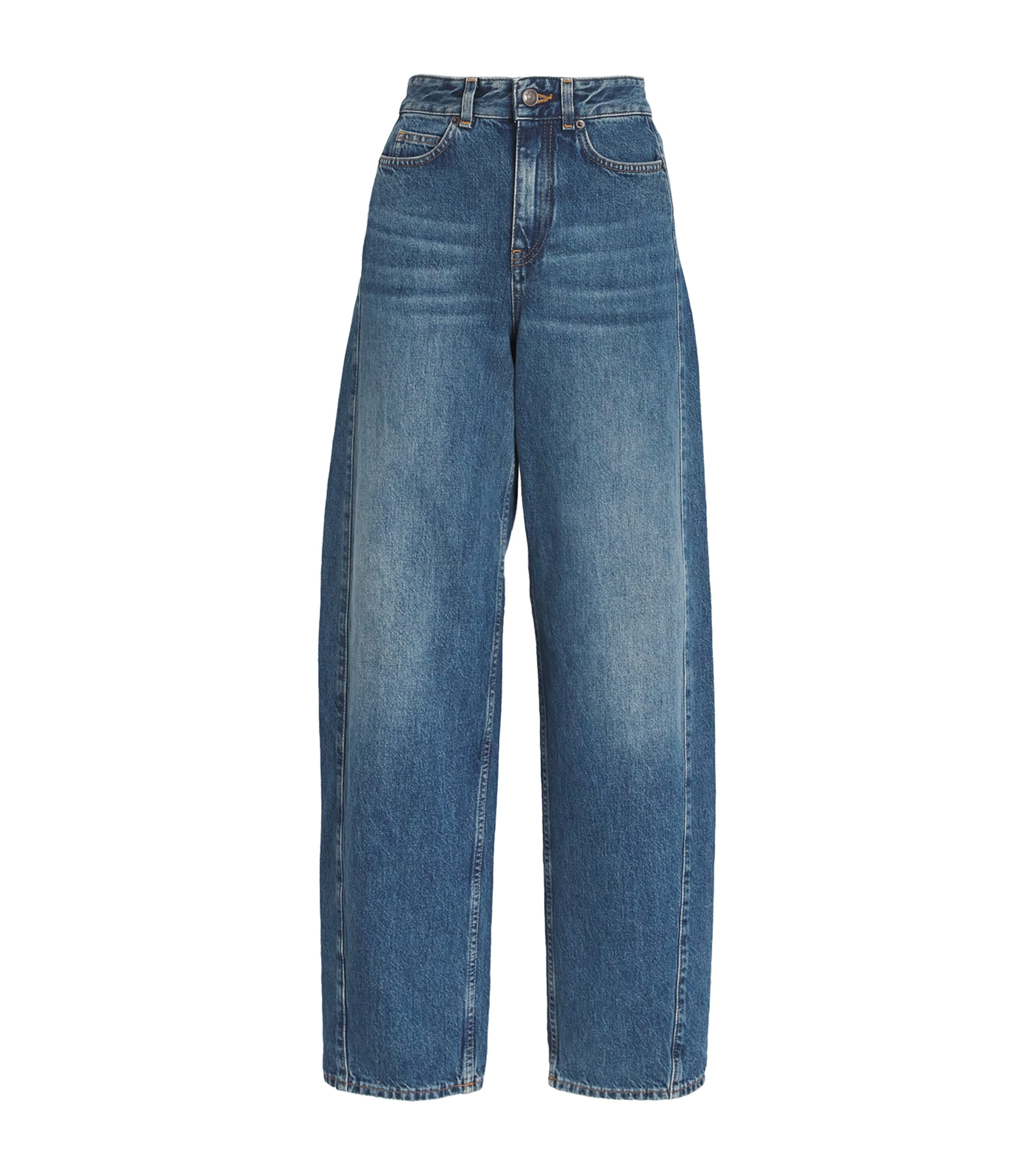 Me+em Tapered Puddle Jeans In Blue