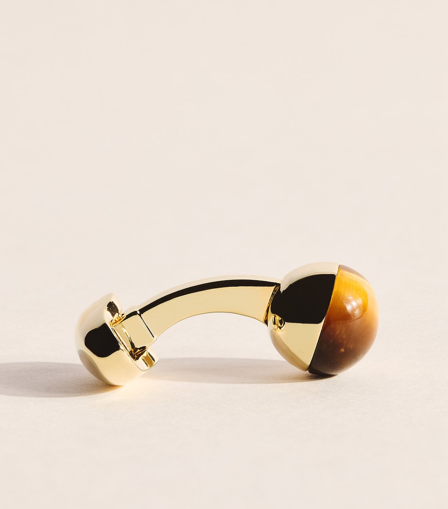 Babette Wasserman Chakra Power Orb Tigers Eye Cufflinks Tigers Eye Image 4