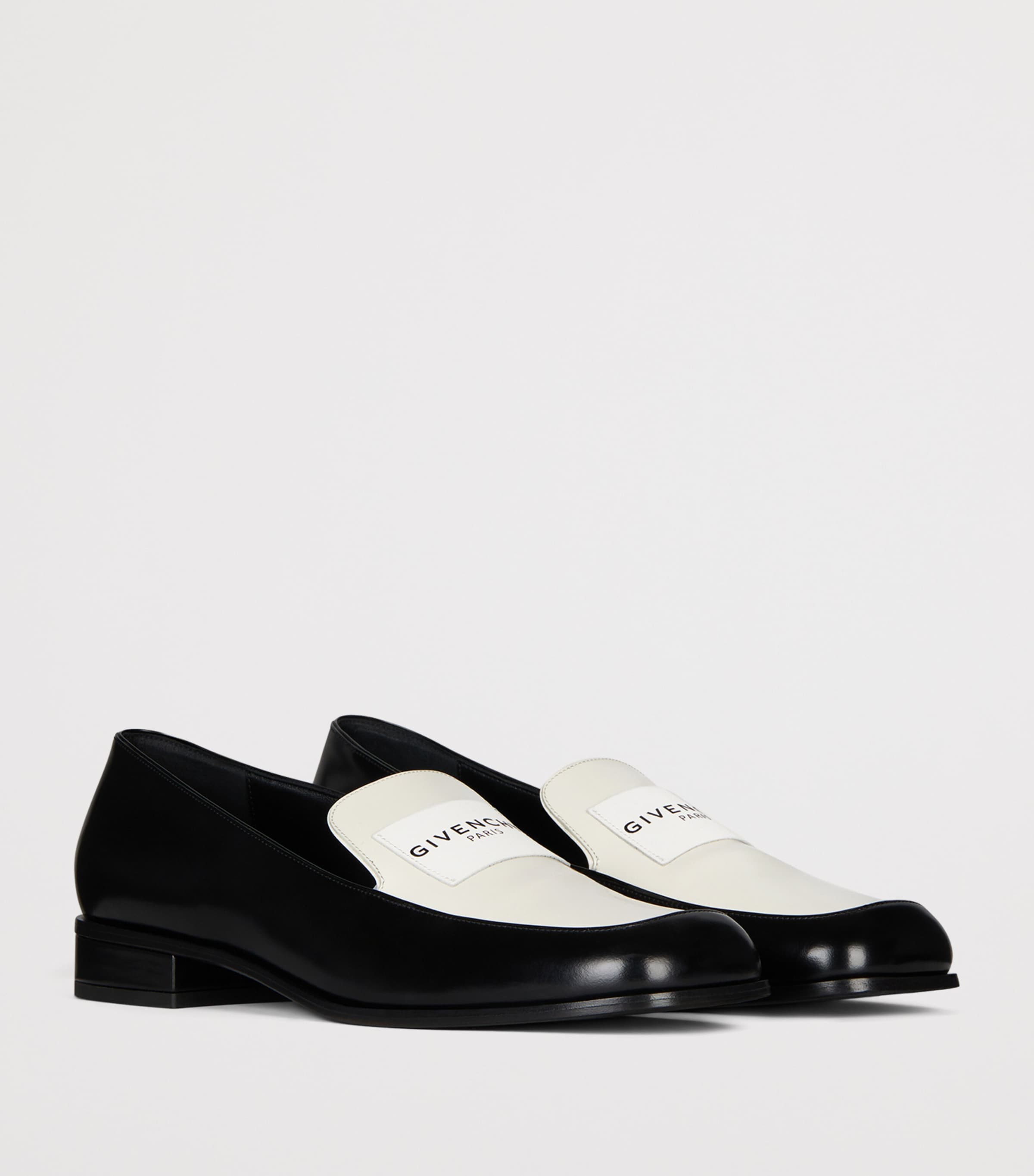 Givenchy Calfskin Logo Tux Loafers Black/white Image 3