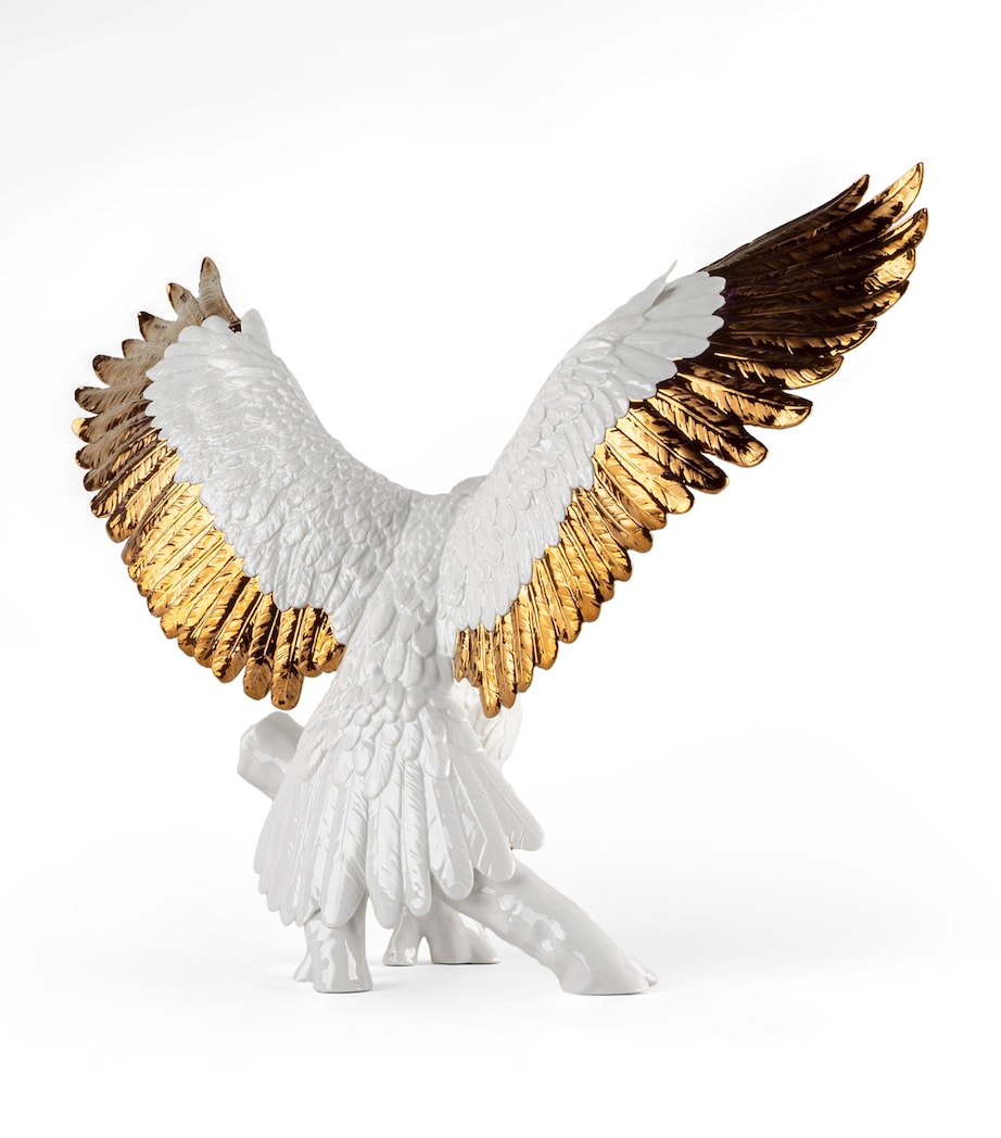 Porcelain Freedom Eagle Figure WHITE & COPPER Image 6