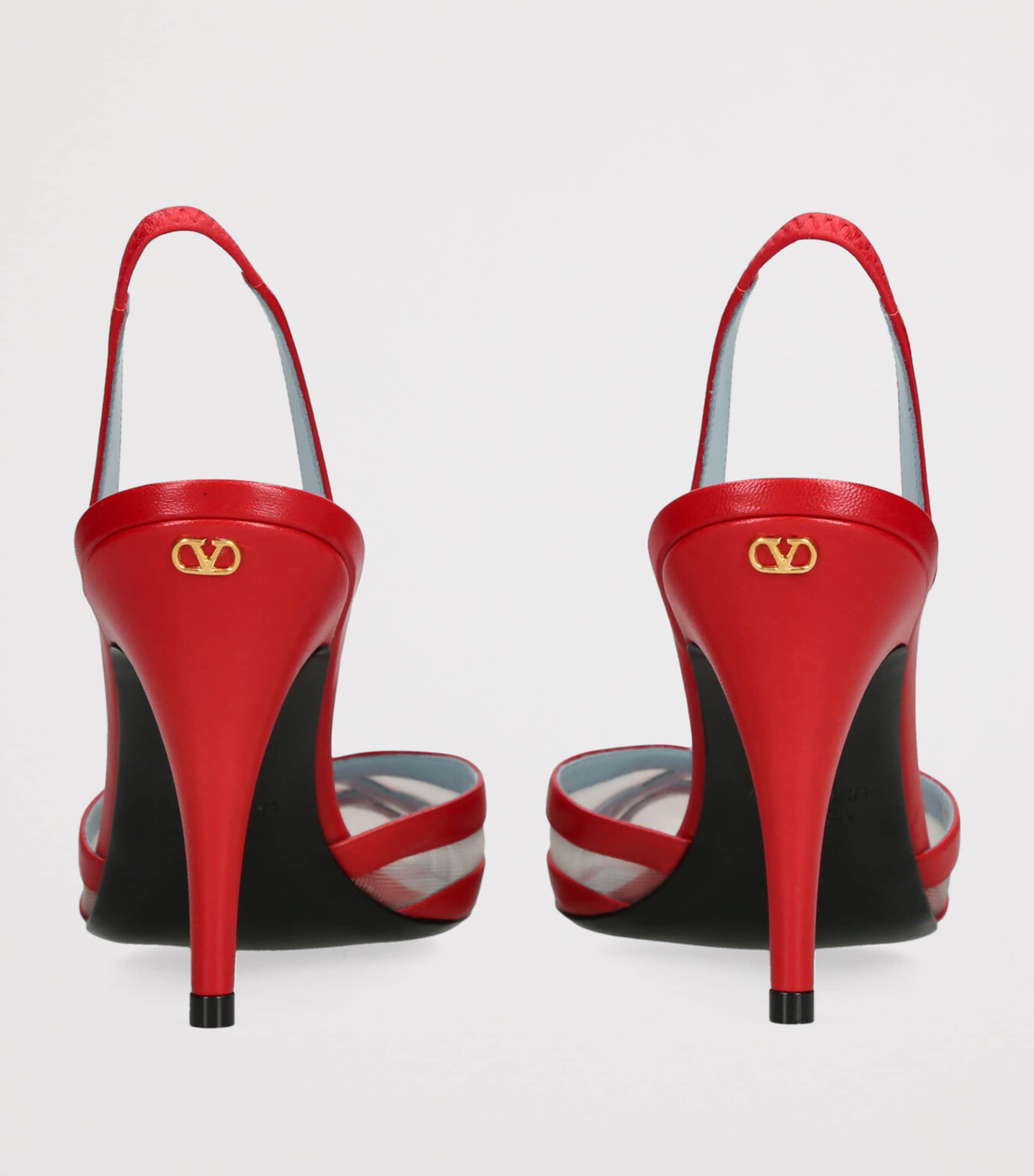 Valentino Garavani Leather ImpuDance Slingback Pumps 90 Red Comb Image 2