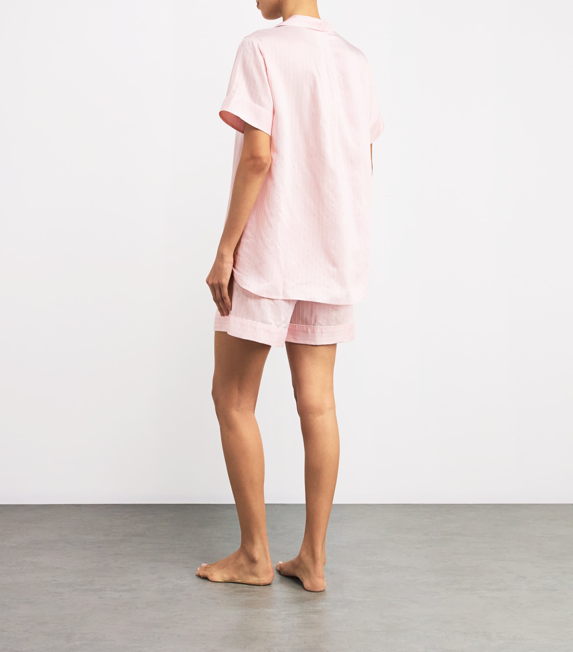 Zimmerli Womens Striped Pyjama Shirt Pink Stripes Image 3