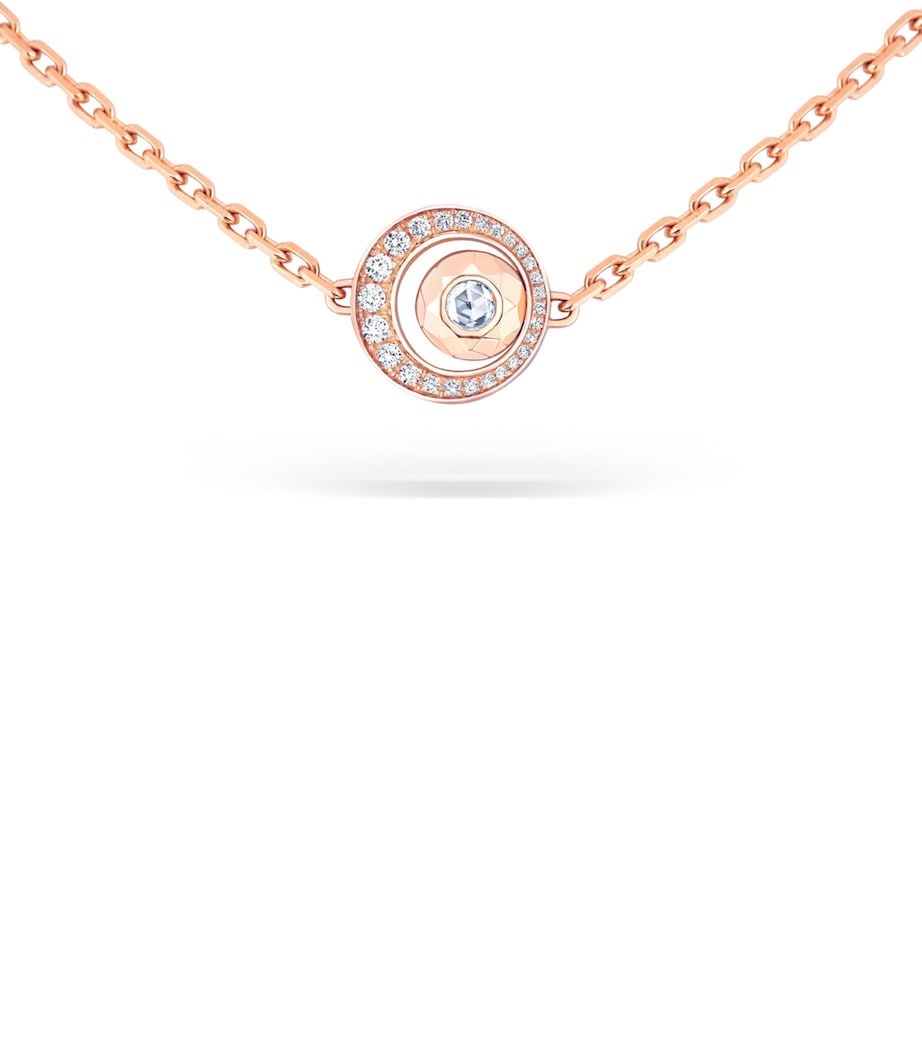 Rose Gold and Diamond Rose Cut Forever Chain Necklace CLEAR Image 3