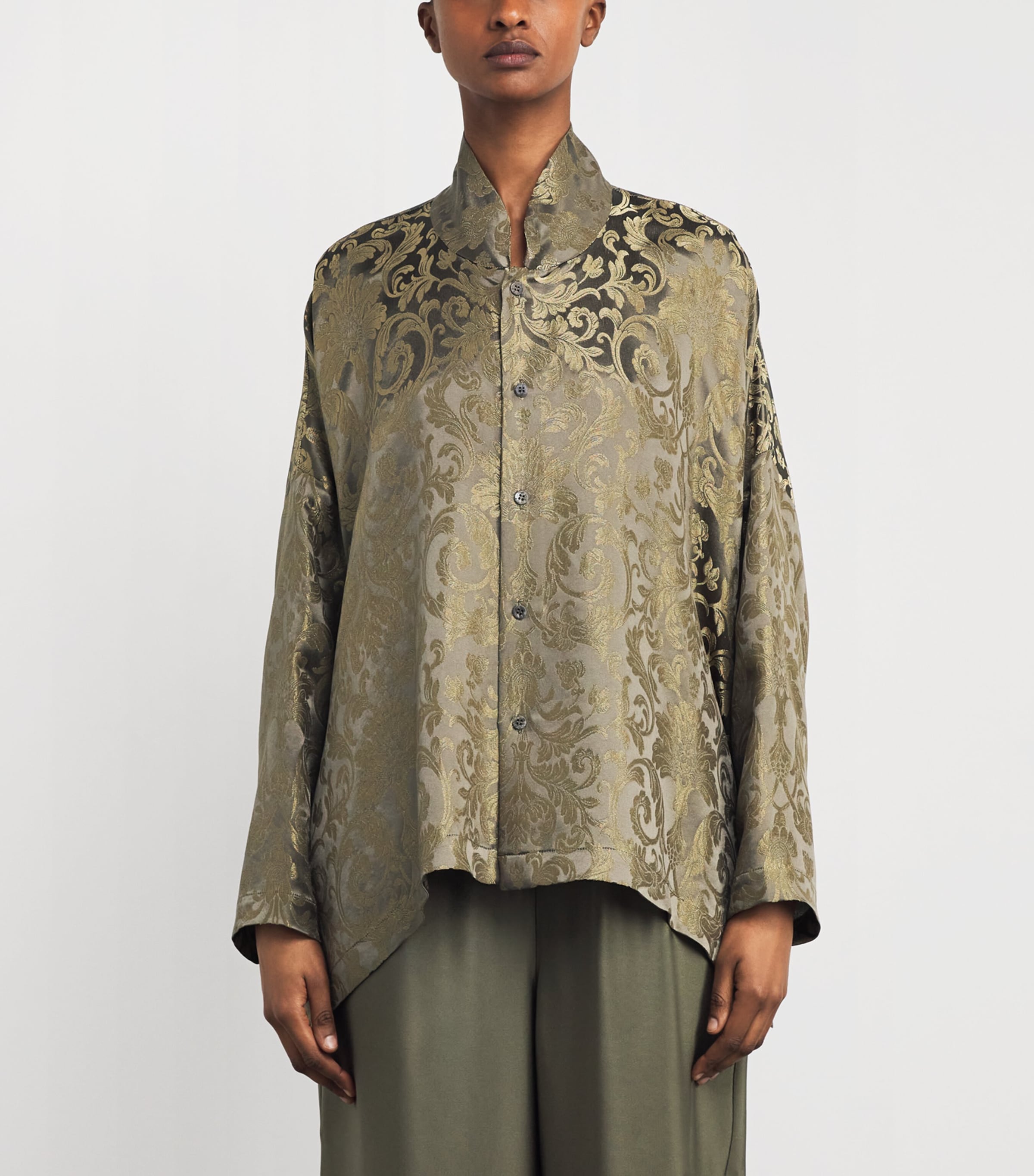 Metallic Jacquard Shirt OLIVDARK Image 3