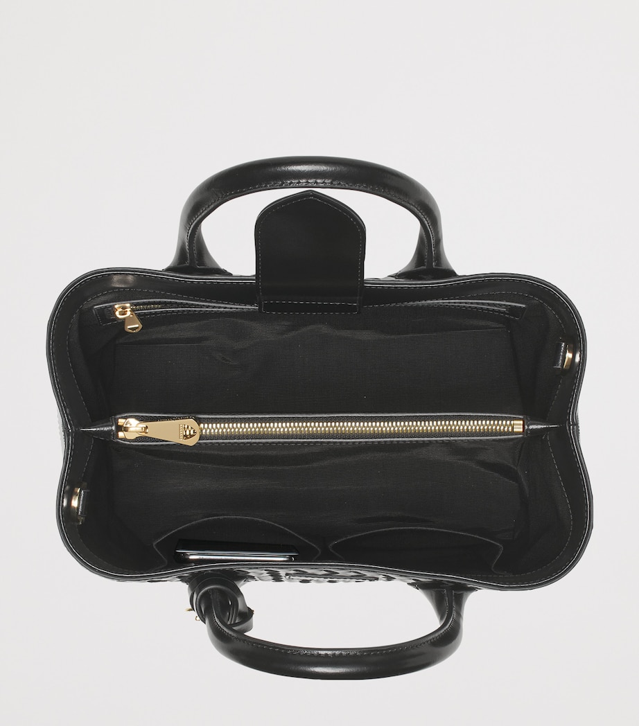 Midi Leather London Tote Bag BLACK Image 5