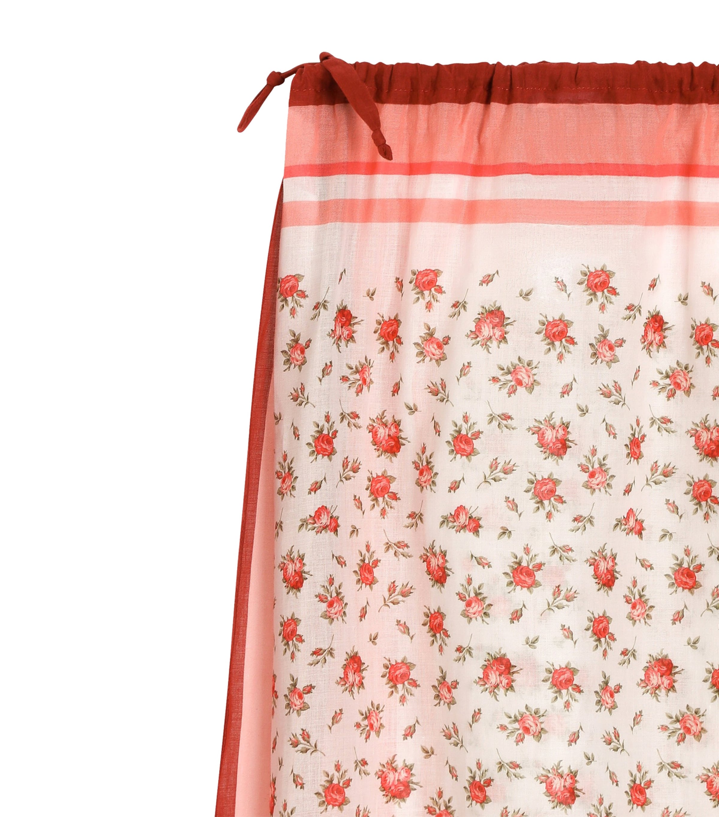 Dolce&Gabbana Womens Cotton Floral Pareo Maxi Skirt Rose Image 3