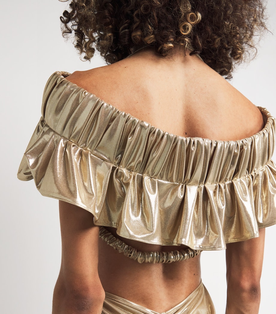 Plunge Latitude Gown GOLD LASH Image 4