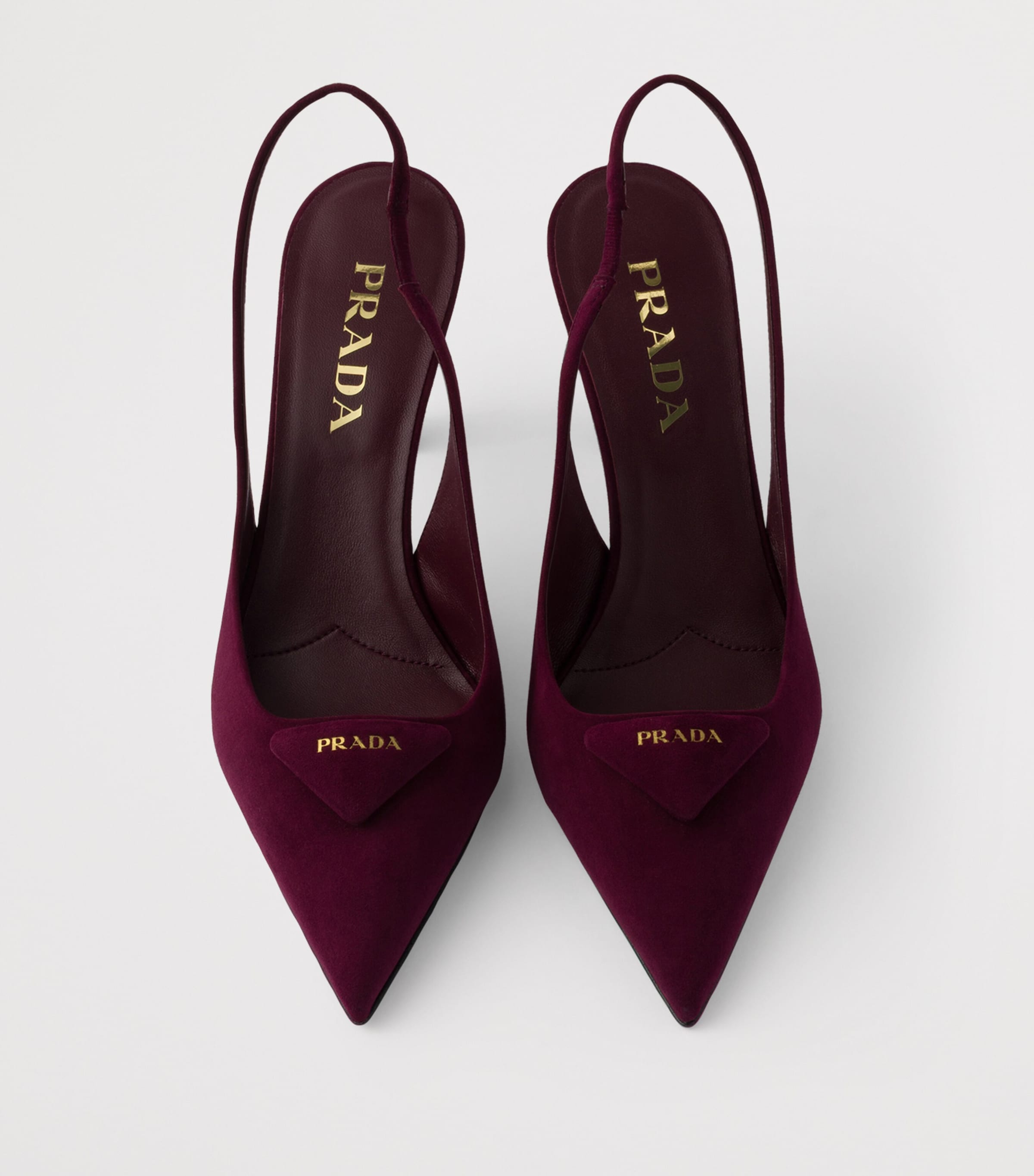 Prada Burgundy Suede Slingback Pumps 75 | Harrods UK Prada Burgundy Suede Slingback Pumps 75 | Harrods UK
