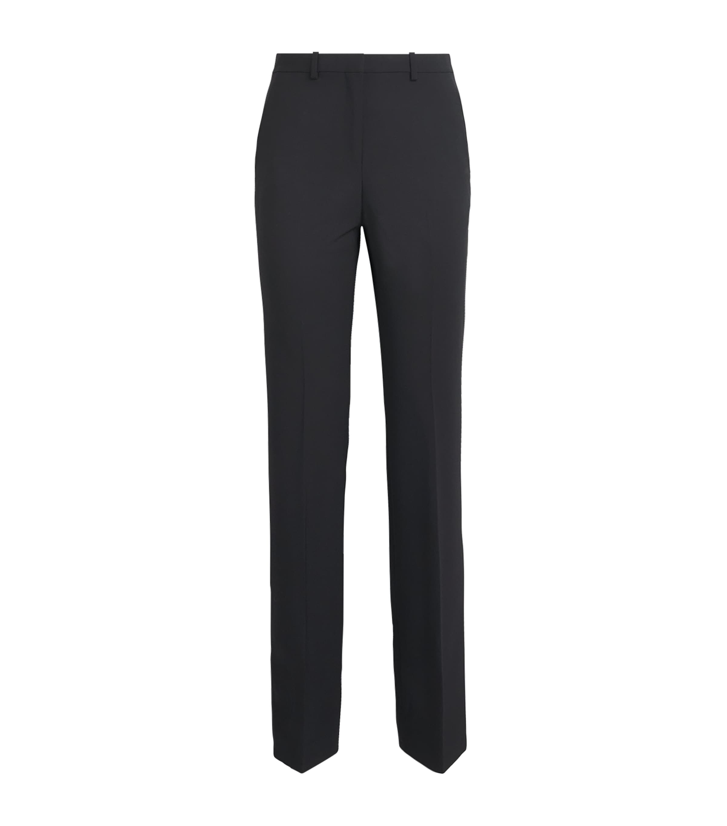 Theory Wool Flared Trousers In Black