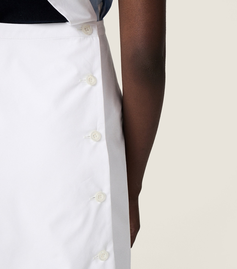 Miu Miu Womens Cotton Poplin Apron Mini Dress Image 4