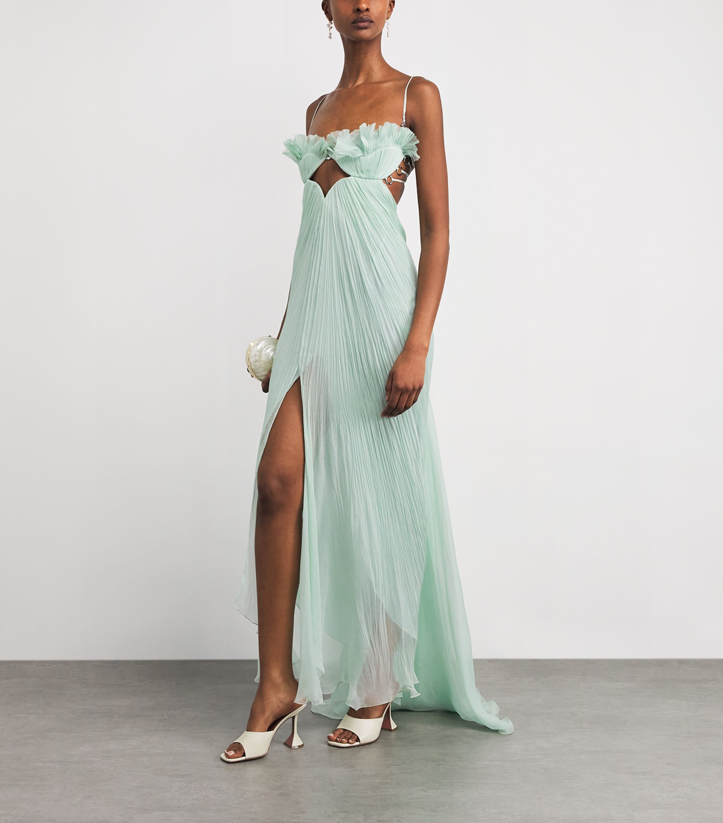 Maria Lucia Hohan Blue Silk Lupita Maxi Dress | Harrods US